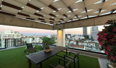 Beautiful 2 bedroom furnished penthouse with swimming pool for sale in Germasogeia Tourist Area