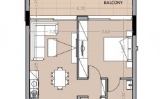 1 bedroom penthouse with swimming pool for sale in Verginas