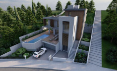 Beautiful for bedroom house with swimming pool for sale in Agios Athanasios
