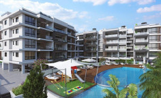 Large 1 bedrooms apartment with swimming pool for sale in Livadia
