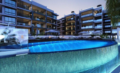 Large 1 bedrooms apartment with swimming pool for sale in Livadia
