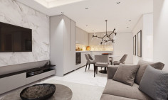 Large 1 bedrooms apartment with swimming pool for sale in Livadia