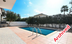 3 bedroom unfurnished house with swimming pool for sale in Oroklini