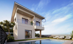 Premium Parekklisia villa with sea view pool 