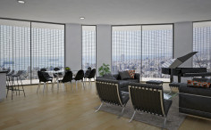 2 bedroom luxury apartment with mountain view in a modern tower in the heart of Limassol 