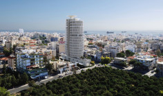 2 bedroom luxury apartment with mountain view in a modern tower in the heart of Limassol 
