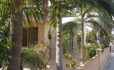 A beautiful detached villa with mature garden 2nd line from the beach in Meneou for sale! 