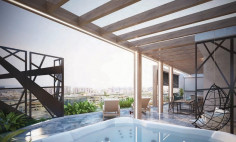 Luxury 3 bedroom penthouse with swimming pool for sale in Germasogeia Tourist Area