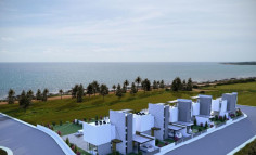 Brand new three bedroom villa with pool and just 100 m from the sea for sale in Ayia Thekla 