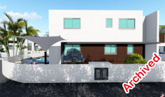 3 bedroom villa with private swimming pool and a lovely mountain view in Oroklini next to the salt lake