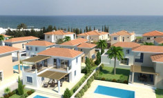 Detached houses for sale in a private beachfront complex in Pervolia 