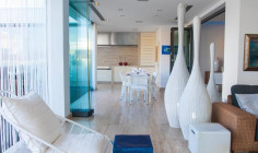 An exquisite and unique villa, with luxury features only a few meters from sandy beach on Dekelia road