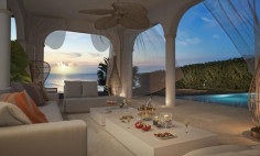 A four bedroom beachfront villa part of a luxury complex in Pervolia 