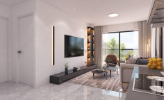 Spacious 1 bedroom furnished apartment with swimming pool for sale in Oroklini