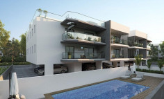 Spacious 1 bedroom furnished apartment with swimming pool for sale in Oroklini