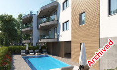 Spacious 2 bedroom unfurnished apartment with swimming pool for sale in Kiti