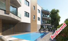 Spacious 2 bedroom unfurnished apartment with swimming pool for sale in Kiti