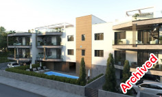 Spacious 2 bedroom unfurnished apartment with swimming pool for sale in Kiti