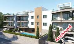 Beautiful 2 bedroom unfurnished apartment with swimming pool for sale in Kiti