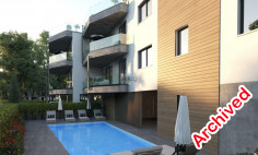 Luxury 2 bedroom unfurnished apartment with swimming pool for sale in Kiti