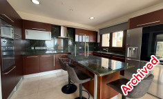Sea view luxury villa with swimming pool for rent in Agios Tychonas 