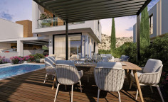 New luxury sea view villas with swimming pool for sale in Mouttagiaka area 