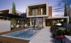 New luxury sea view villas with swimming pool for sale in Mouttagiaka area 