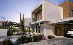 New luxury sea view villas with swimming pool for sale in Mouttagiaka area 