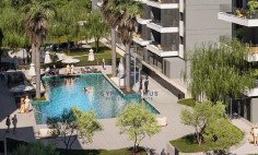 Large one bedroom apartment with swimming pool for sale in Zakaki