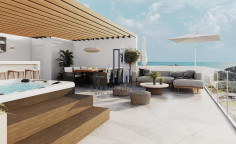 New modern penthouse with roof garden in Germasogeia area 
