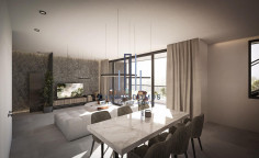 New penthouse with roof garden & swimming pool for sale in Mesa Geitonia area 