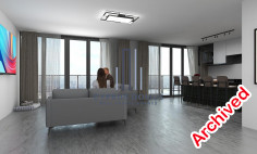 New modern penthouse with roof garden & swimming pool for sale in Mesa Geitonia 
