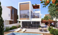 New modern villa with swimming pool & roof garden for sale in Zakaki area 