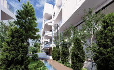 New contemporary apartment with common swimming pool for sale in Germasogeia 