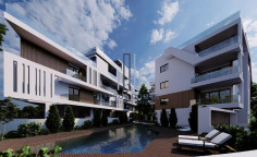New contemporary apartment with common swimming pool for sale in Germasogeia 
