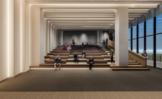 Modern 885 sqm office with sea view and gym 