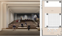 Modern 885 sqm office with sea view and gym 