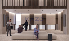 Modern 885 sqm office with sea view and gym 