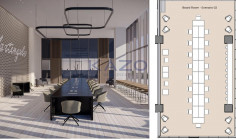 Modern 885 sqm office with sea view and gym 