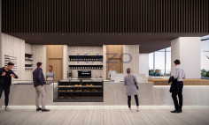 Modern 885 sqm office with sea view and gym 