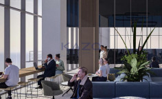 Modern 885 sqm office with sea view and gym 