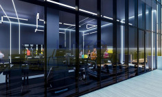 Modern 885 sqm office with sea view and gym 