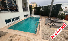 Seafront Agios Antonios villa four bedrooms pool 
