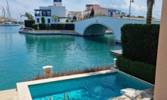 Sea front villa with private pool for rent in Limassol Marina 