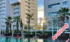 Seafront Neapolis apartment with pool and gym 