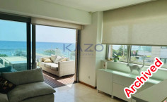 Seafront Neapolis apartment with pool and gym 