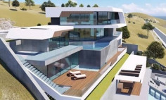 Panoramic view modern 5 bedroom villa - Agios Athanasios 