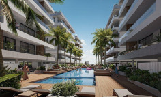 Spacious two bed apartment with swimming pool for sale in Livadia