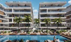 Two bed apartment with swimming pool for sale in Livadia