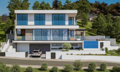 Luxurious Panthea villa with sea view and pool 